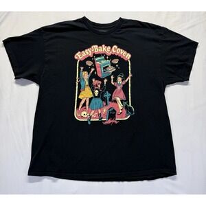 Creepy Co Easy Bake Coven Graphic Tee Halloween Witch Goth Black Shirt 2XL